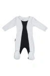 Maniere Babies' Manière Two-tone Footie In White