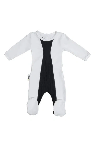 Maniere Babies' Manière Two-tone Footie In White