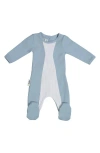 Maniere Manière Two-tone Footie In Blue