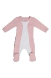 Maniere Manière Two-tone Footie In Pink