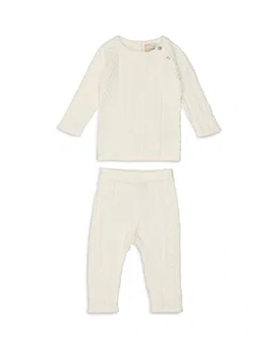Maniere Unisex Aran Knit Sweater & Leggings Set - Baby, Little Kid In Ivory