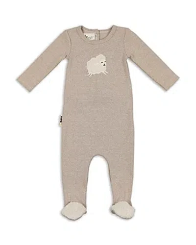 Maniere Unisex Sleepy Sheep Footie - Baby In Taupe Heather