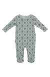 Maniere Manière Victorian Cotton Blend Footie In Gray