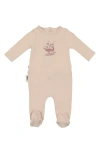 Maniere Babies' Manière Whimsy Wheelbarrow Footie In Brown