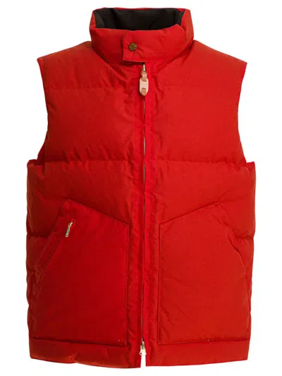 Manifattura Ceccarelli Goose Down Vest Jackets Orange In Red
