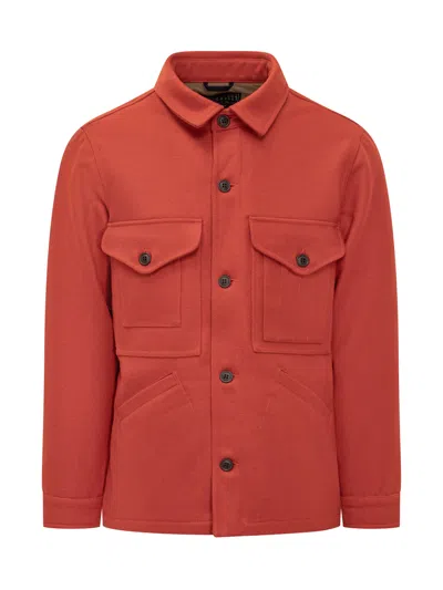 Manifattura Ceccarelli Jacket With Front Pockets For Fw25 In Red