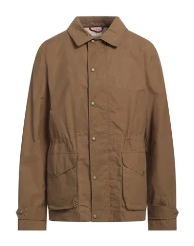 Manifattura Ceccarelli Man Jacket Khaki Size 34 Cotton In Beige