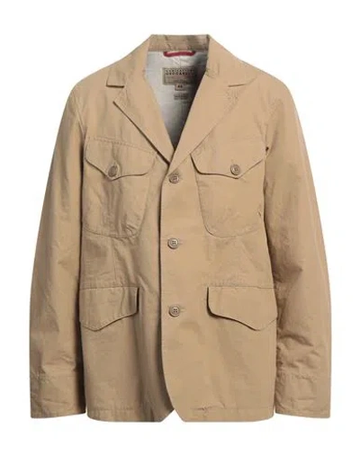 Manifattura Ceccarelli Man Jacket Sand Size 44 Cotton In Beige
