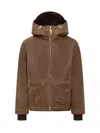 Manifattura Ceccarelli Brown Jacket With Hood In Brown