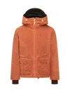 Manifattura Ceccarelli Orange Jacket With Hood In Orange