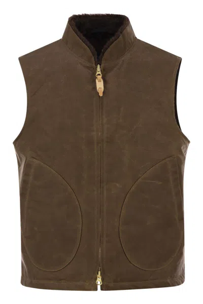 Manifattura Ceccarelli Mountain Vest - Velvet Waistcoat In Brown