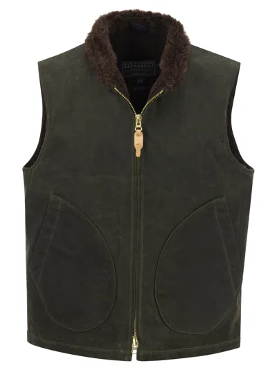 Manifattura Ceccarelli Mountain Vest Velvet Waistcoat In Green