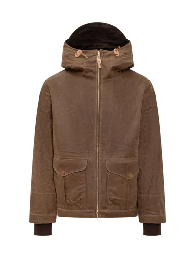 Manifattura Ceccarelli Stylish Jacket With Hood In Dark Tan