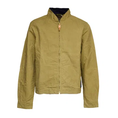Manifattura Ceccarelli Sugarkane Paraffin Cotton Zipped Bomber Jacket In Multi