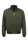 Manifattura Ceccarelli Water-repellent Cotton Bomber Jacket In Green