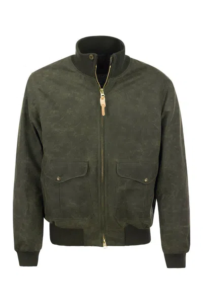 MANIFATTURA CECCARELLI MANIFATTURA CECCARELLI WATER-REPELLENT COTTON BOMBER JACKET
