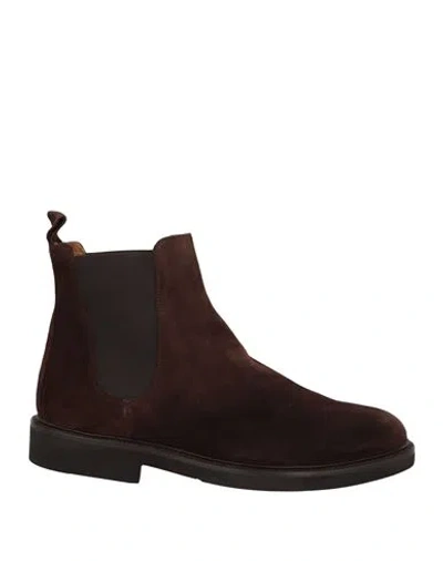 Manifatture Etrusche Man Ankle Boots Dark Brown Size 12 Soft Leather