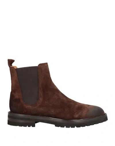 Manifatture Etrusche Man Ankle Boots Dark Brown Size 7 Soft Leather