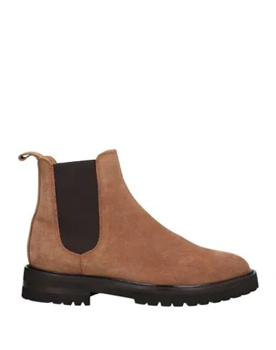 Manifatture Etrusche Man Ankle Boots Khaki Size 7 Soft Leather In Beige