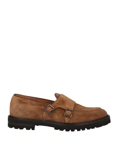 Manifatture Etrusche Man Loafers Camel Size 6 Soft Leather In Beige