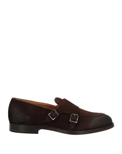 Manifatture Etrusche Man Loafers Dark Brown Size 9 Leather