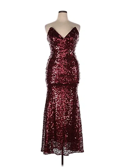Pre-owned Maniju Cocktail Dress In Burgundy