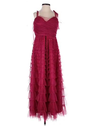 Pre-owned Maniju Cocktail Dress In Burgundy