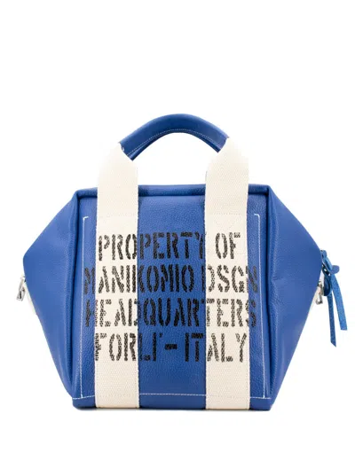 Manikomio Dsgn Shoulder Bag In Blue