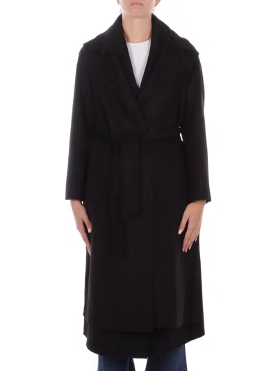 Manila Grace Coats In Black