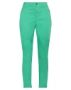 Manila Grace Denim Woman Pants Green Size 29 Cotton, Elastane