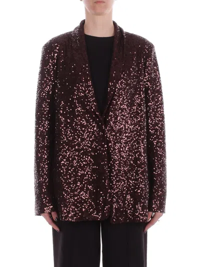 Manila Grace Jackets In Burgundy