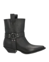 Manila Grace Woman Ankle Boots Black Size 8 Cow Leather