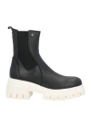 Manila Grace Woman Ankle Boots Black Size 8 Leather In Black