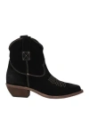 Manila Grace Woman Ankle Boots Black Size 7 Soft Leather In Black