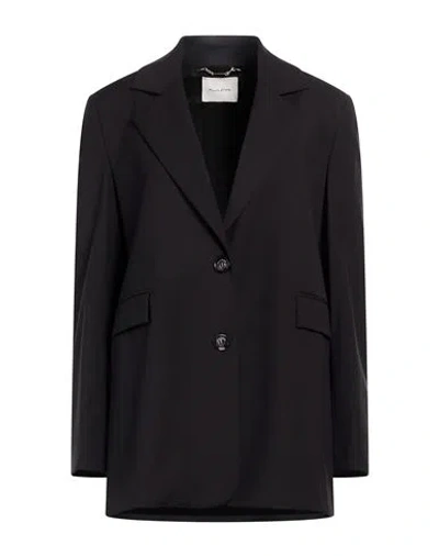 Manila Grace Woman Blazer Black Size 8 Polyester, Viscose, Wool, Elastane