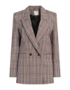 Manila Grace Woman Blazer Burgundy Size 8 Polyester, Viscose, Elastane