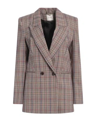 Manila Grace Woman Blazer Burgundy Size 8 Polyester, Viscose, Elastane
