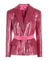 Manila Grace Woman Blazer Fuchsia Size 6 Polyester In Pink
