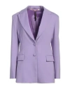 Manila Grace Woman Blazer Lilac Size 8 Viscose, Polyamide, Elastane In Purple