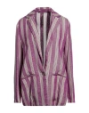 Manila Grace Woman Blazer Mauve Size 8 Viscose, Acetate In Purple