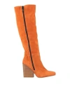 Manila Grace Woman Boot Orange Size 8 Leather