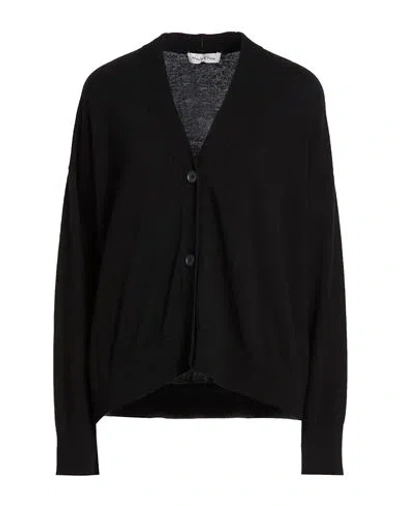 Manila Grace Woman Cardigan Black Size L Wool, Viscose, Polyamide, Cashmere