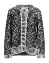 Manila Grace Woman Cardigan Black Size M Wool, Acrylic, Elastane