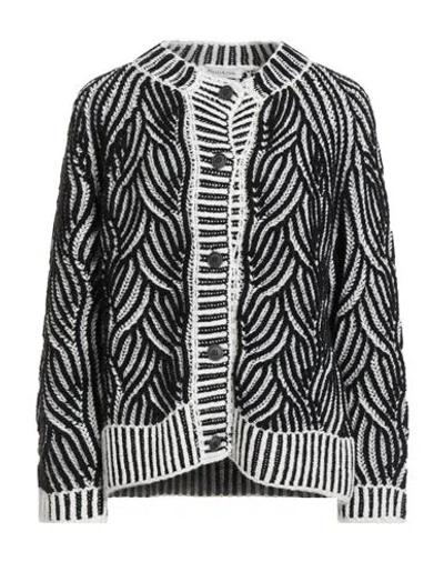 Manila Grace Woman Cardigan Black Size M Wool, Acrylic, Elastane