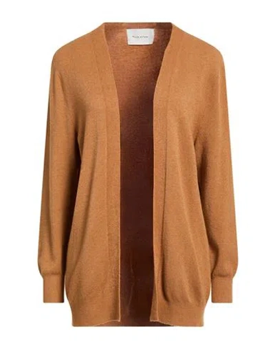 Manila Grace Woman Cardigan Camel Size M Viscose, Polyester, Polyamide In Neutral