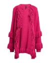 Manila Grace Woman Cardigan Fuchsia Size Xl Acrylic, Alpaca Wool, Wool
