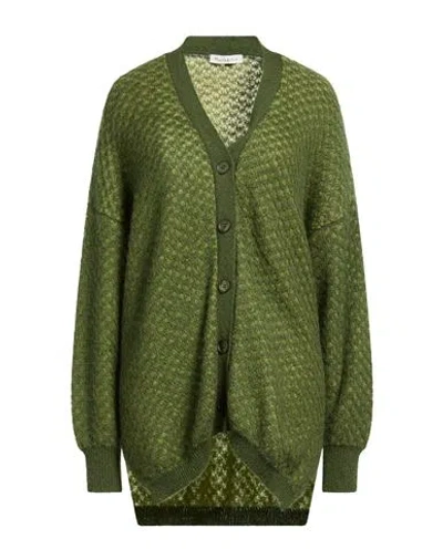 Manila Grace Woman Cardigan Green Size S Acrylic, Mohair Wool, Polyamide, Wool