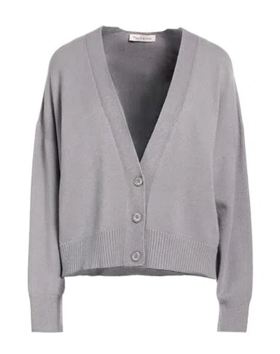 Manila Grace Woman Cardigan Grey Size S Viscose, Polyester, Polyamide