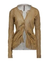 Manila Grace Woman Cardigan Military Green Size Xl Cotton, Metallic Fiber