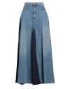 Manila Grace Woman Denim Skirt Blue Size 30 Cotton, Polyester, Viscose, Elastane
